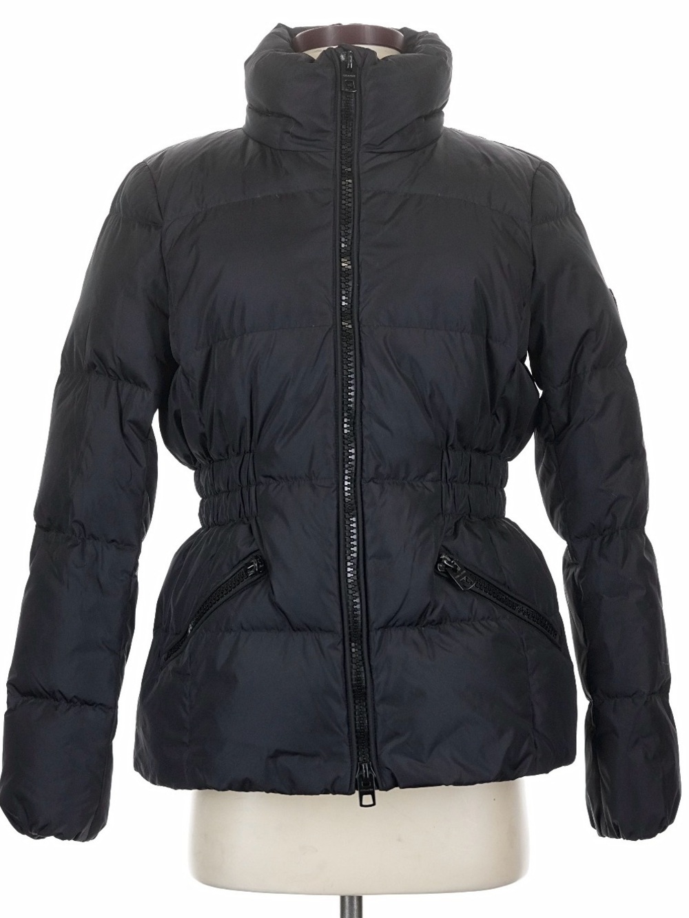 Coach Black Down Puffer Jacket Cinched Waist Size Small . Like New Condition!